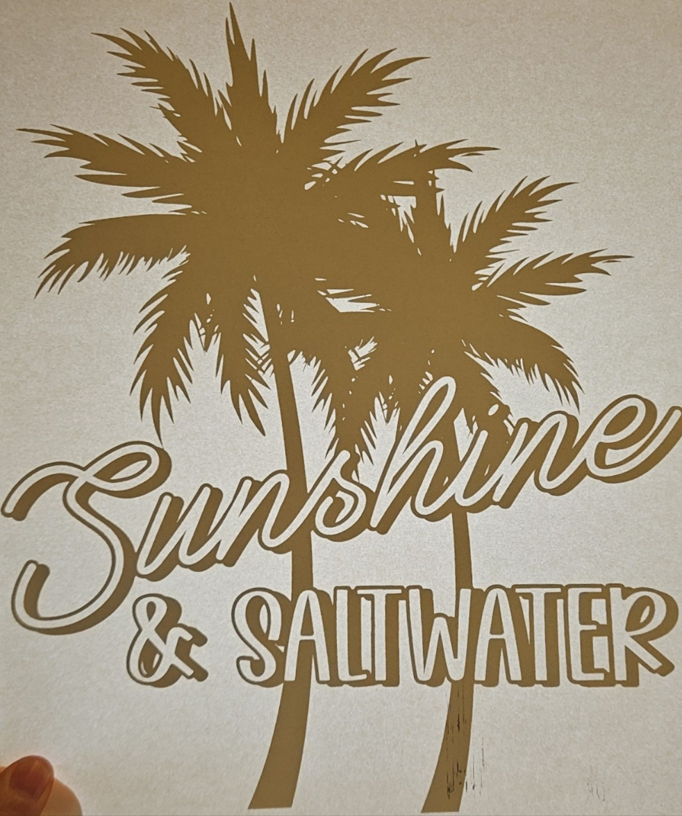 Sunshine and saltwater shirt transfer