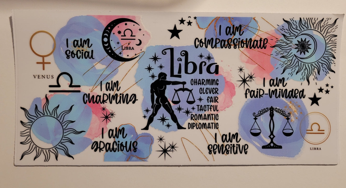 Libra cup wrap decal
