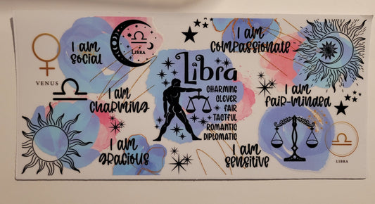 Libra cup wrap decal