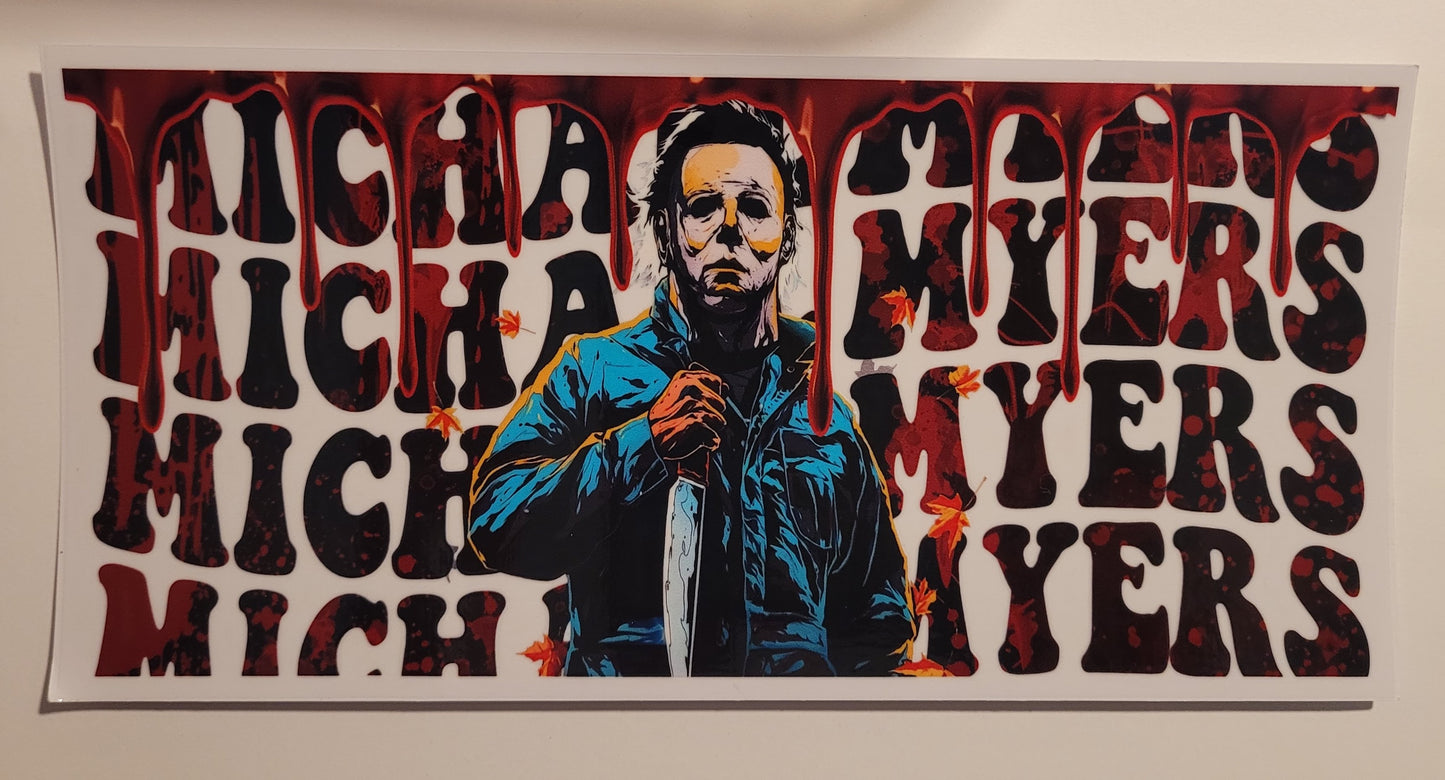 Michael Myers cup wrap decal