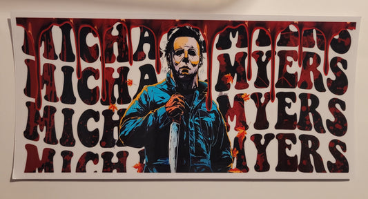 Michael Myers cup wrap decal