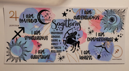 Sagittarius cup wrap decal