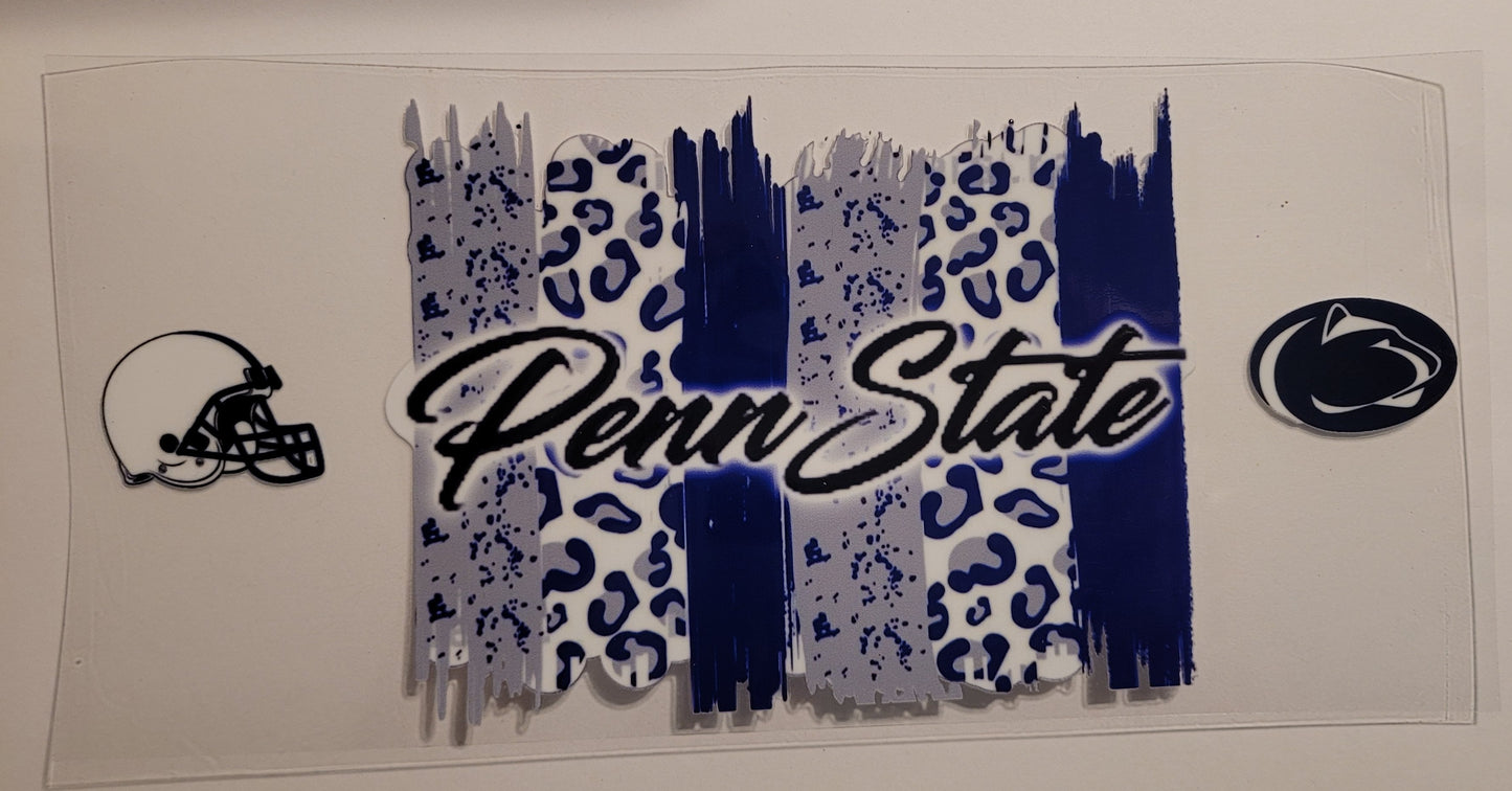 Penn state cheetah print cup wrap decal