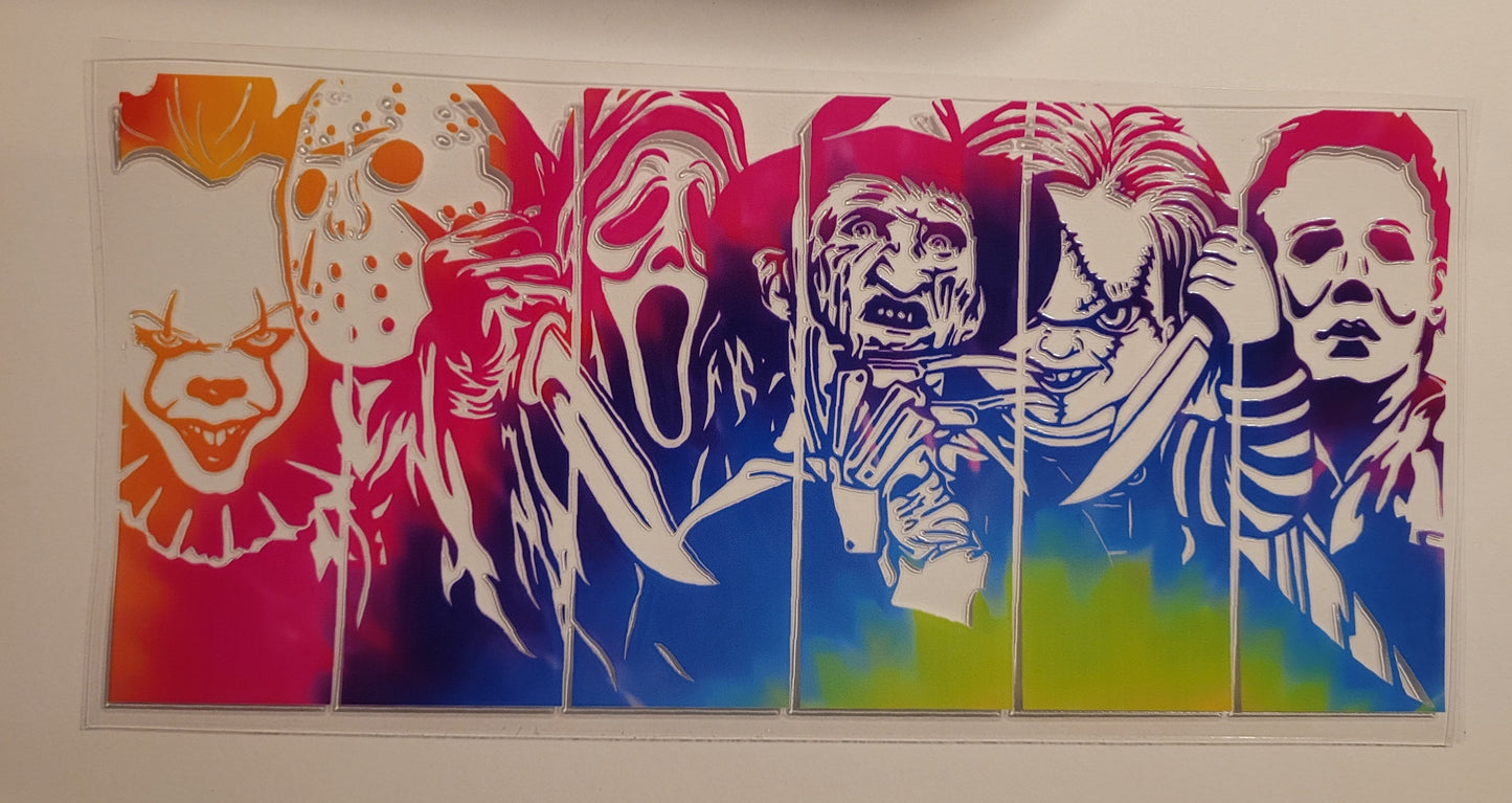 Tie Dye Halloween cup wrap decal