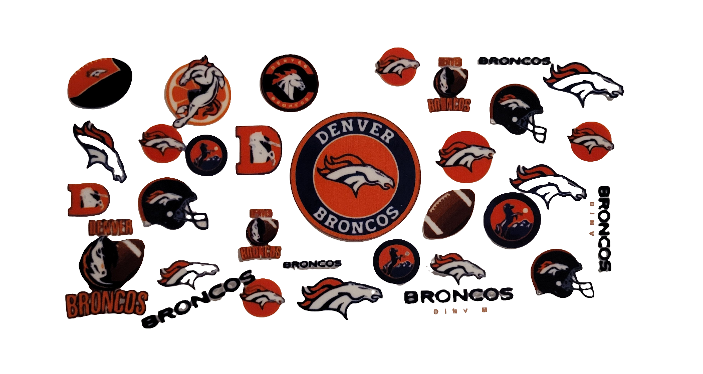Denver Broncos cup wrap decal