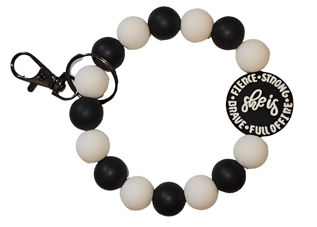 Pre- made wristlet keychains