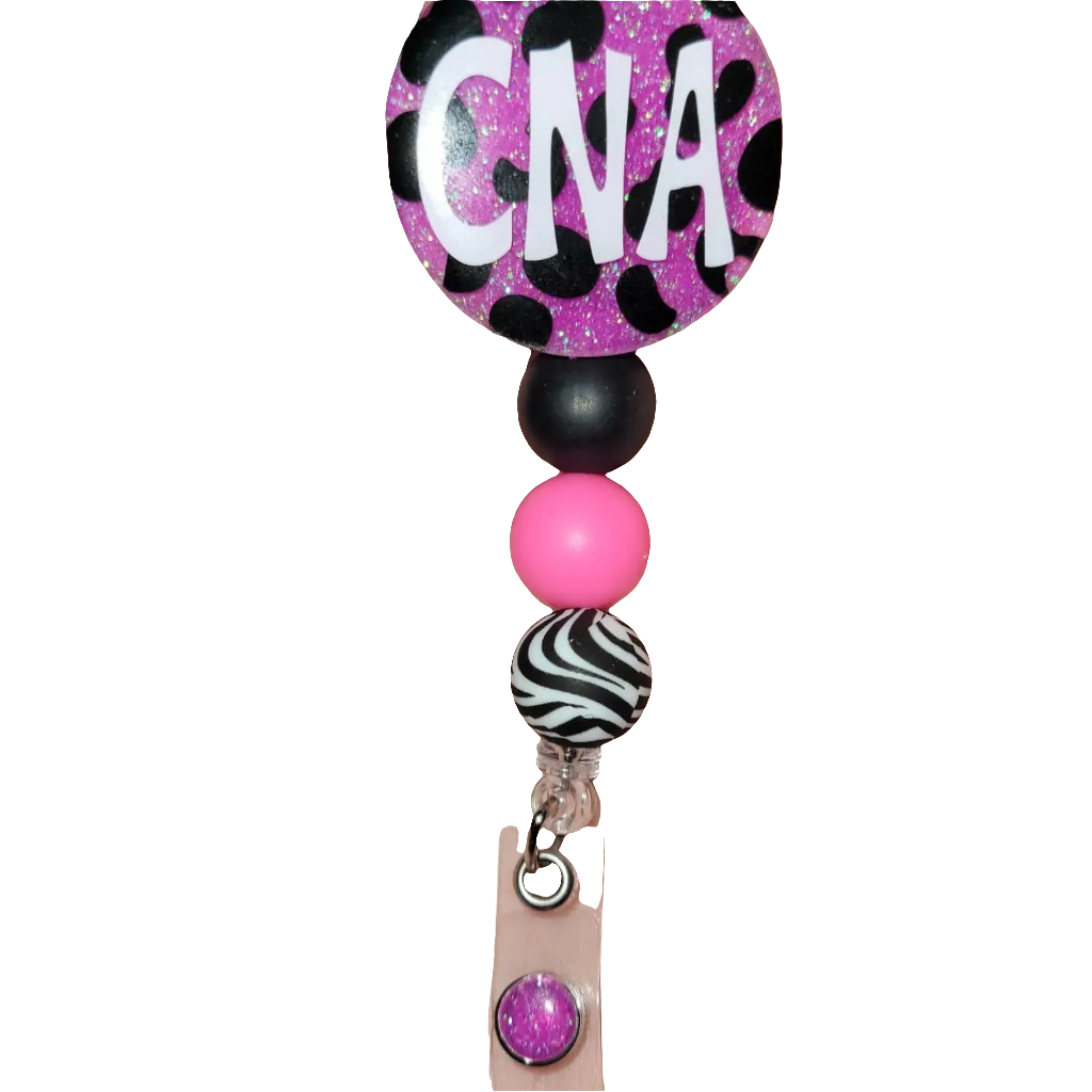 Custom badge reel with acrylic round