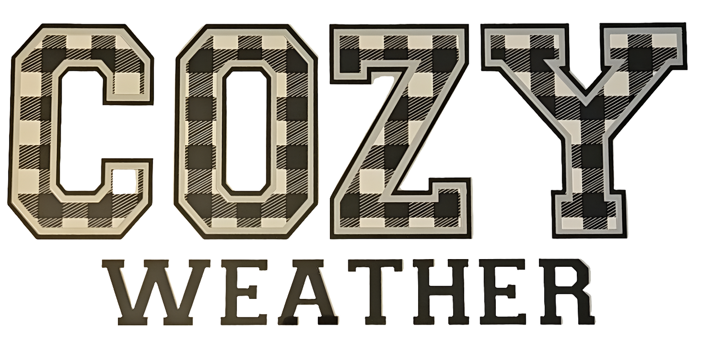 Checker cozy weather shirt transfer