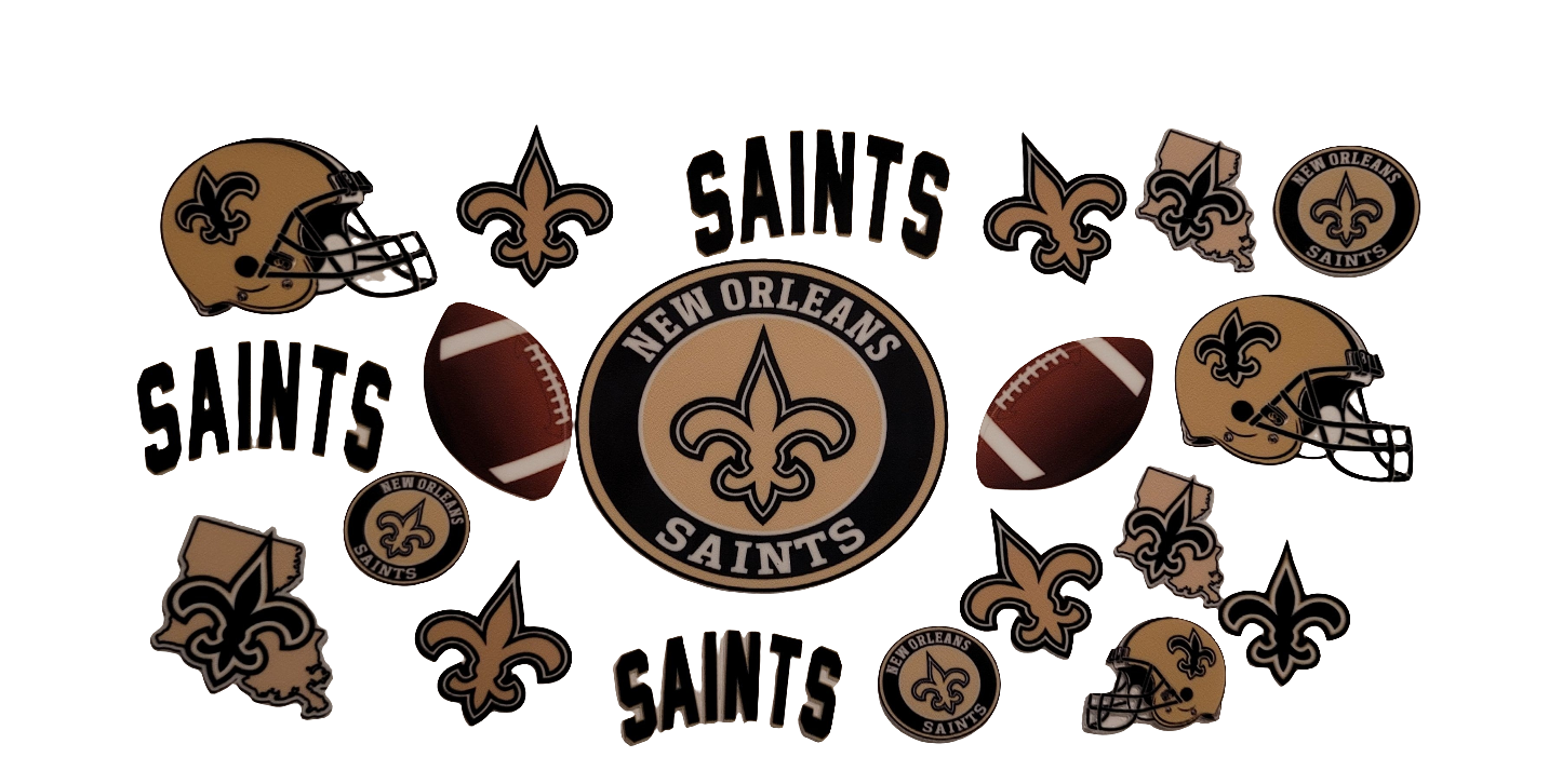 New Orleans Saints cup wrap decal