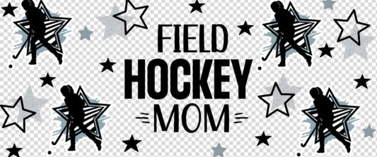 Field hockey mom with stars cup wrap decal