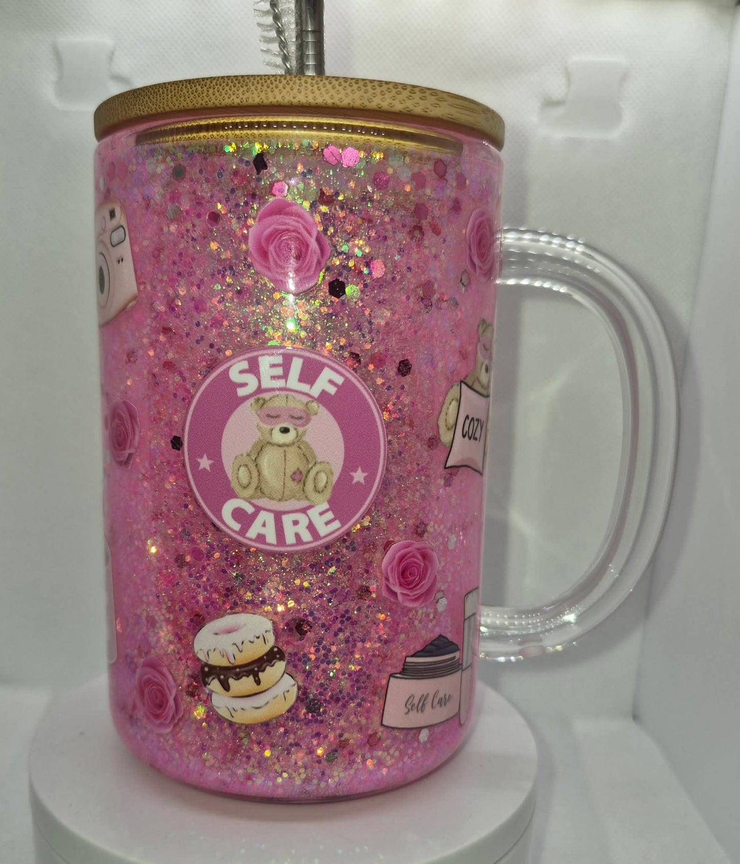 ✨ 15 oz Snow Globe Mug | Glass mug Ready to Ship ✨