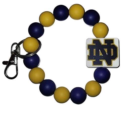 Pre-made College Football wristlet keychains