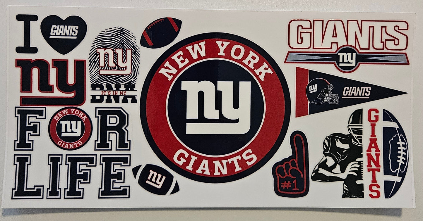 New York Giants cup wrap decal