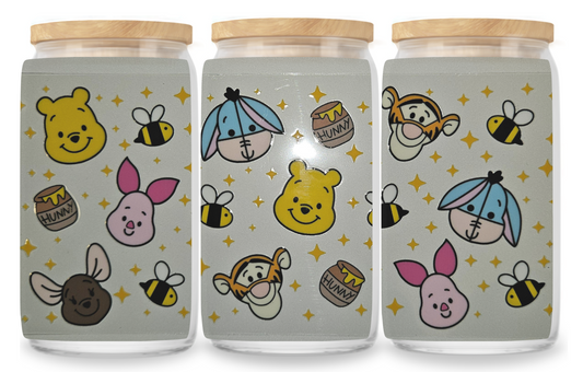 Pooh and the crew cup wrap decal