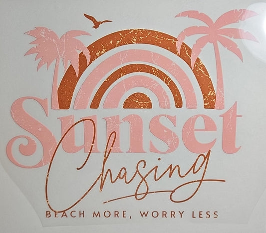 Sunset chasing shirt transfer