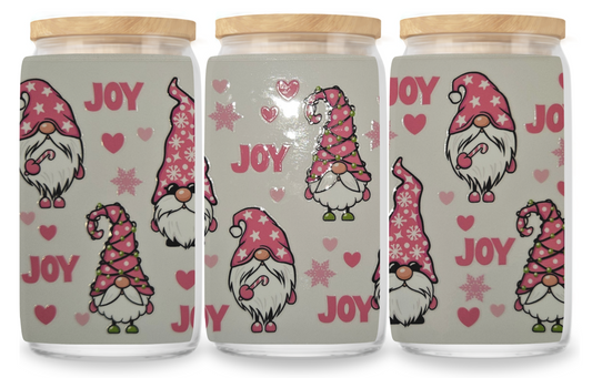 Pink gnome cup wrap decal