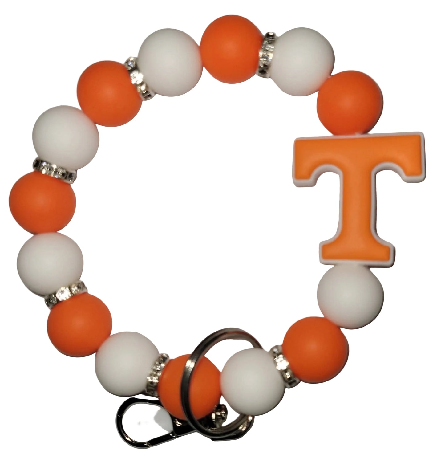 Pre-made College Football wristlet keychains