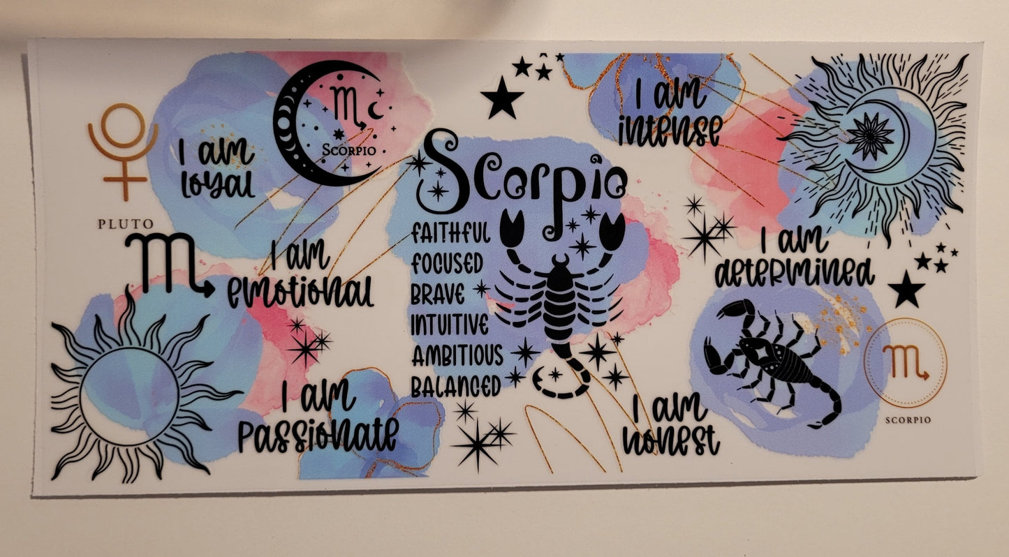 Scorpio cup wrap decal
