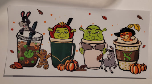 Halloween Shrek  cup wrap decal
