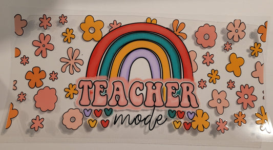 Teacher Mode cup wrap decal